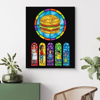 Bob's Burgers  Stained Glass by Bob Canvas Wallart