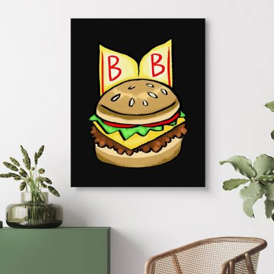 Bob's Burgers  Big Burger by Bob Canvas Wallart