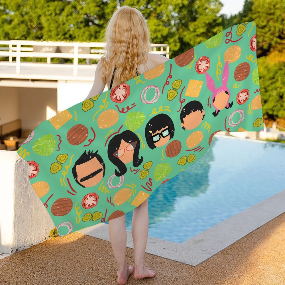 Basiclly Cartoon B-Bobs Burgers Microfiber Beach Towel