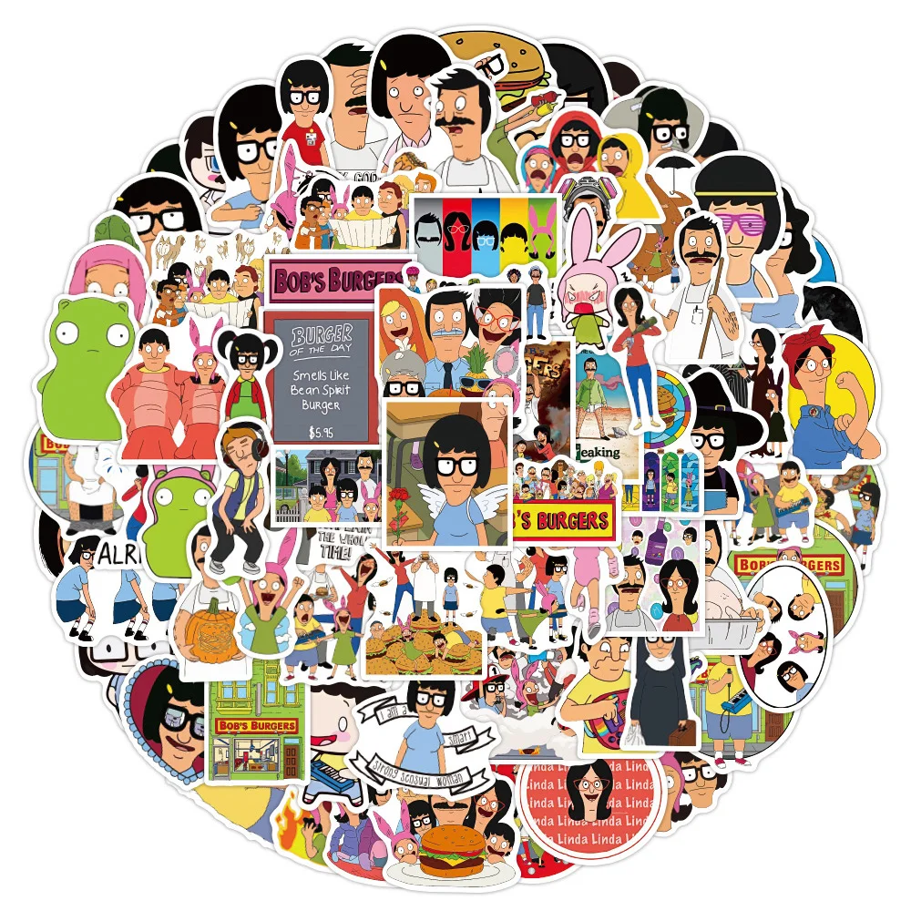 10/30/50/100pcs Cartoon Bobs Burgers Graffiti Stickers