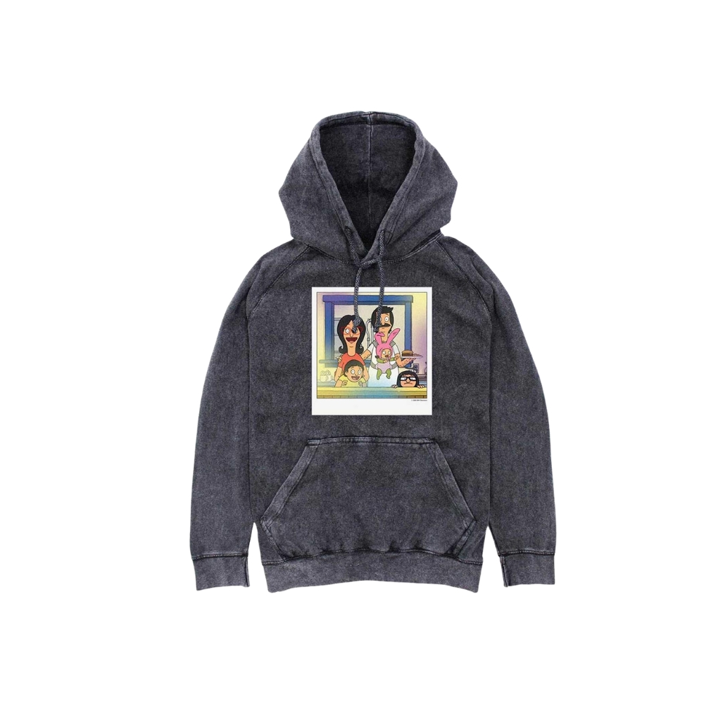 Bob’s Burgers Belcher Polaroid Mineral Wash Kid Hoodie