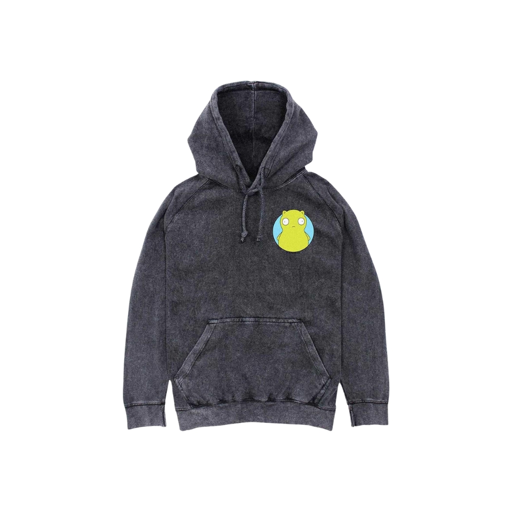 Bob’s Burgers Kuchi Kopi Pocket Hit Mineral Wash Kid Hoodie